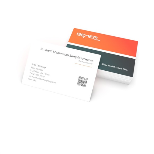 [Personalised – Business Cards with QR code (horizontal)] Business Cards with QR code (horizontal)